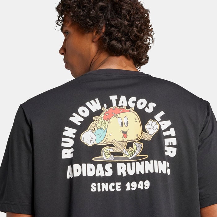 adidas Men's Tacos Later Graphic Running T-Shirt Black adidas Men's Tacos Later Graphic Running T-Shirt Black image number 3
