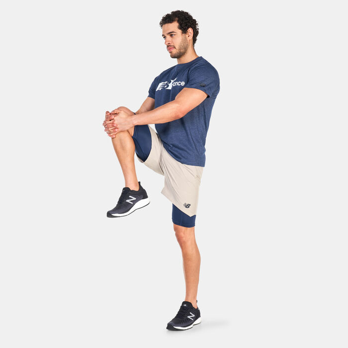 New Balance Men's R.W.Tech 7-inch 2-in-1 Shorts Grey New Balance Men's R.W.Tech 7-inch 2-in-1 Shorts Grey image number 2