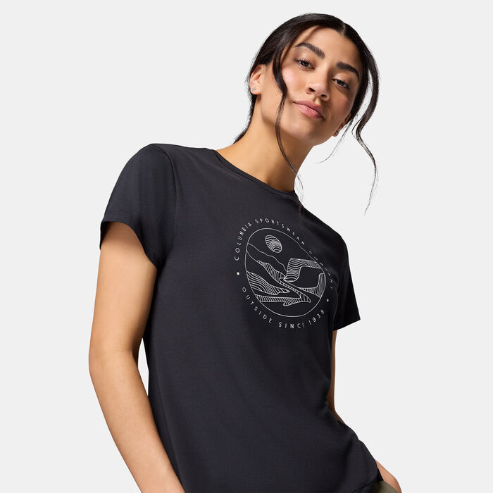 Columbia Women's Sloan Ridge Technical Hiking T-Shirt Black Columbia Women's Sloan Ridge Technical Hiking T-Shirt Black image number 3
