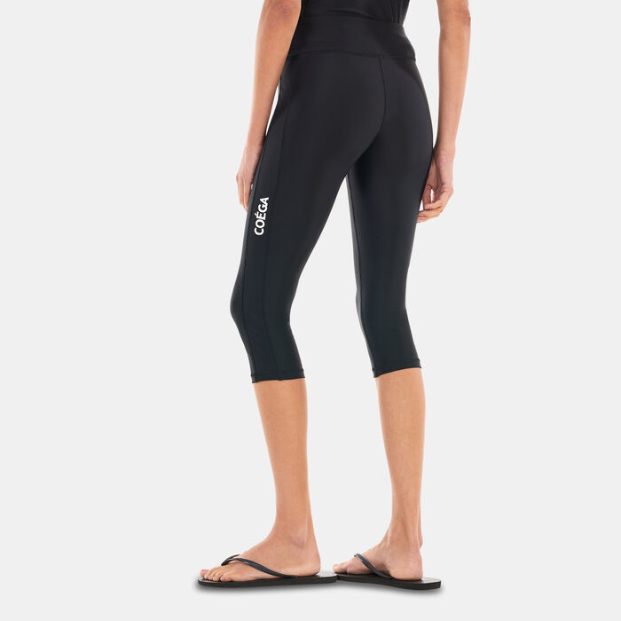 COEGA Women's Printed 3/4 Swim Leggings Black COEGA Women's Printed 3/4 Swim Leggings Black image number 1
