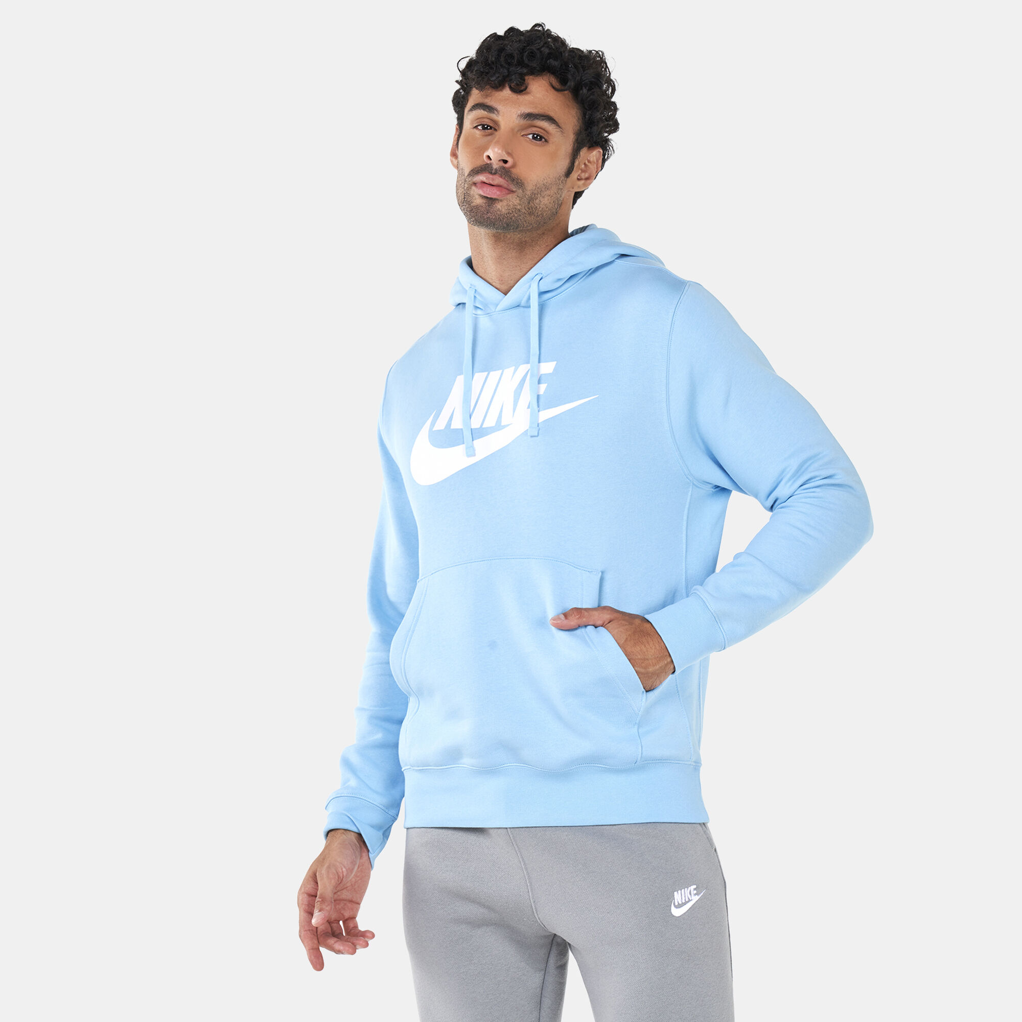 Mens light blue nike hoodie clearance