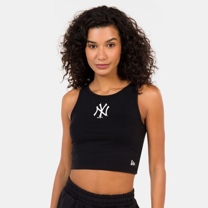 New Era Women's MLB New York Yankees Crop Top Black New Era Women's MLB New York Yankees Crop Top Black image number 0