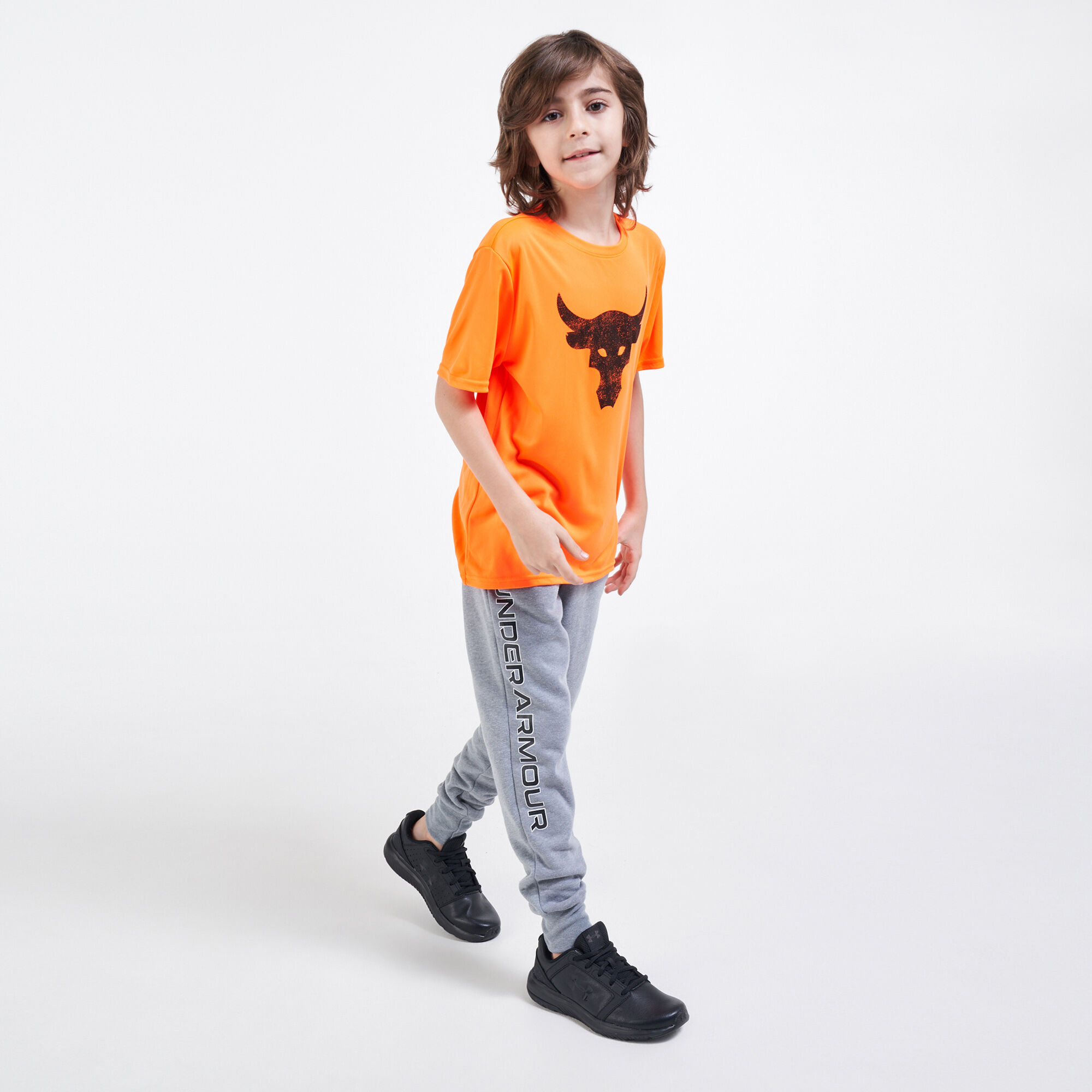 Kids Rival Fleece Sweatpants Grey Under Armour in KSA SSS