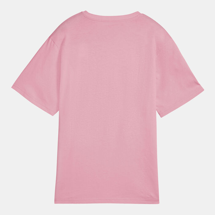 PUMA Women's Essentials Tape T-Shirt Pink PUMA Women's Essentials Tape T-Shirt Pink image number 1