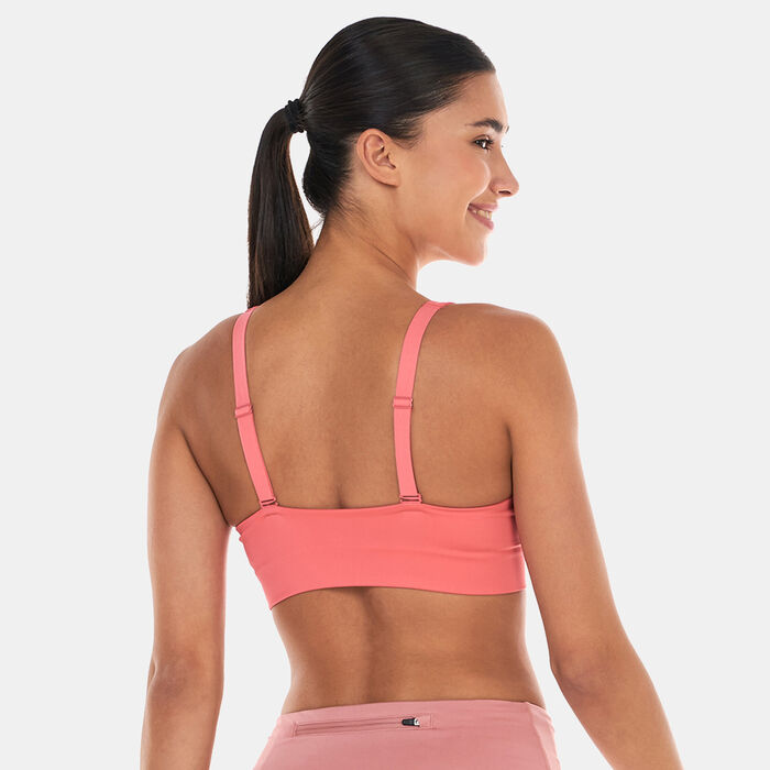 Nike Women's Dri-FIT Indy Plunge Cutout Sports Bra Peach Nike Women's Dri-FIT Indy Plunge Cutout Sports Bra Peach image number 1