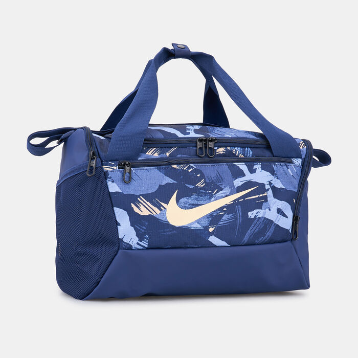 Nike Brasilia Printed Duffel Bag Blue image number 1