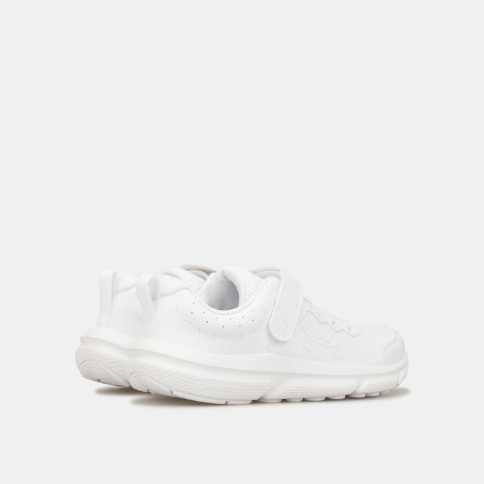 Under Armour Kids' UA Assert 10 AC Uniform Synthetic Running Shoe (Younder Kids) White image number 3