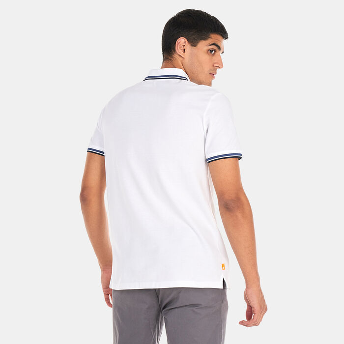 Timberland Men's Millers River Tipped Polo Shirt White Timberland Men's Millers River Tipped Polo Shirt White image number 1