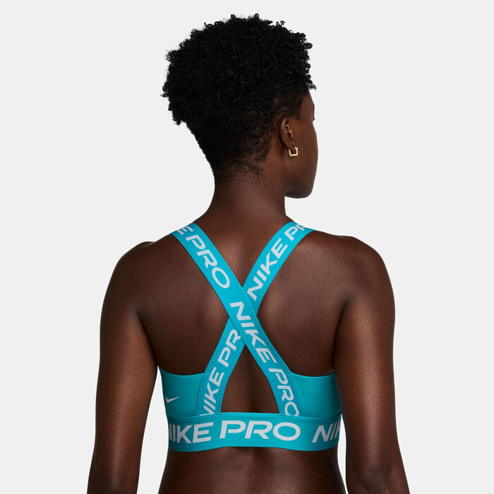 Nike Women's Pro Light-Support Training Sports Bra Blue Nike Women's Pro Light-Support Training Sports Bra Blue image number 1