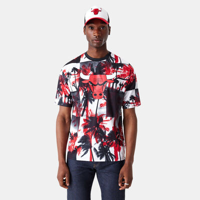 New Era Men's NBA Chicago Bulls Palm Tree T-Shirt Red