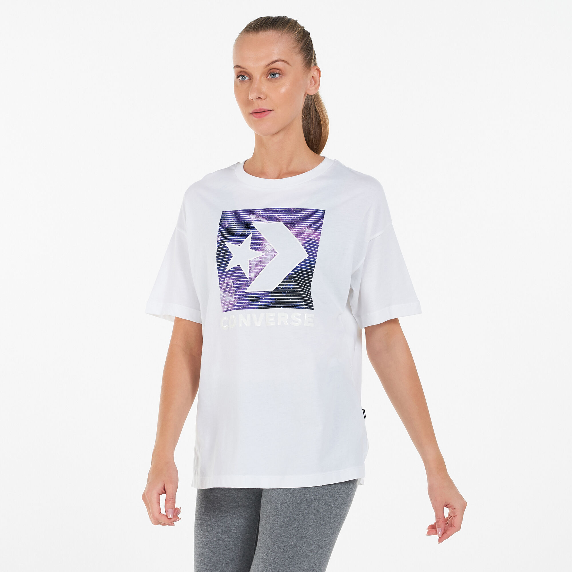 Buy Converse Women s Galaxy Star Chevron T Shirt Multi Color in