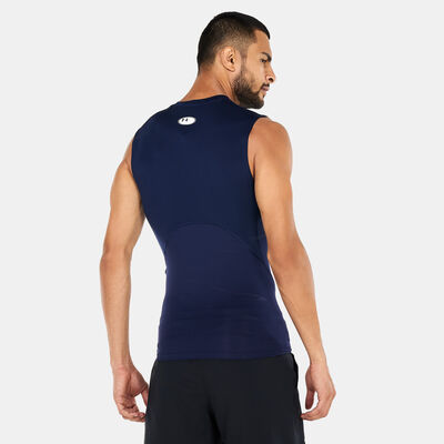 Under Armour HeatGear Armour Mens Sleeveless Compression Top - White –  Start Fitness