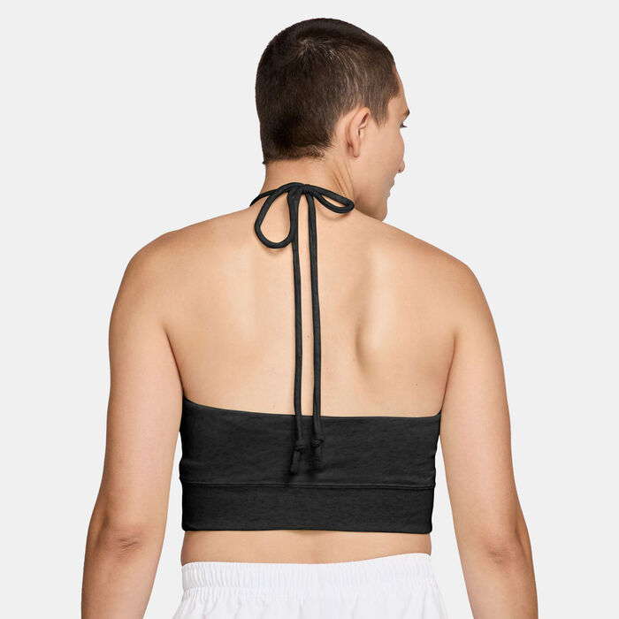 Nike Women's Sportswear Chill Terry Halter Crop Top Black image number 1