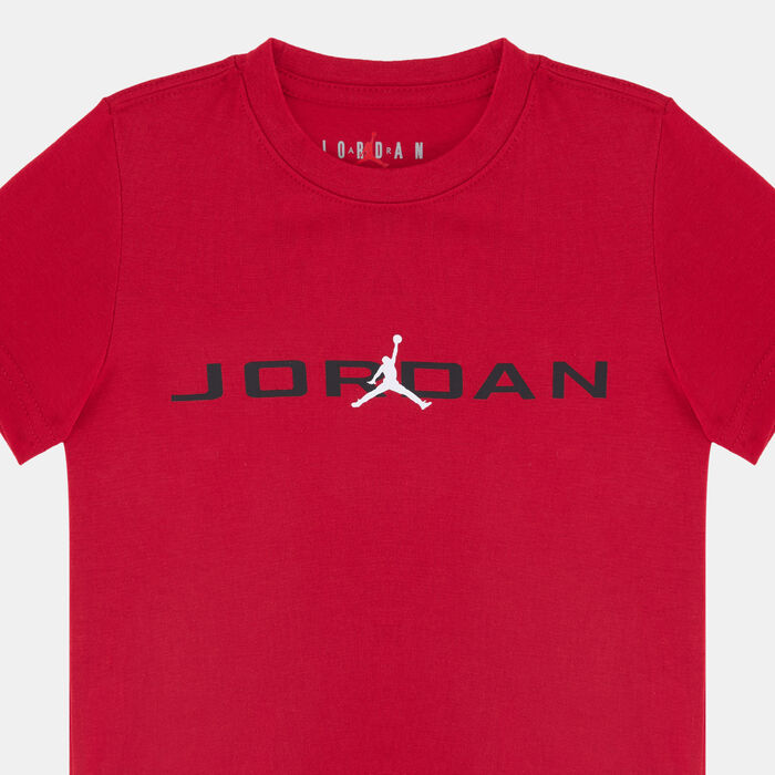 Jordan Kids' Baseline T-Shirt and Shorts Set Red Jordan Kids' Baseline T-Shirt and Shorts Set Red image number 1