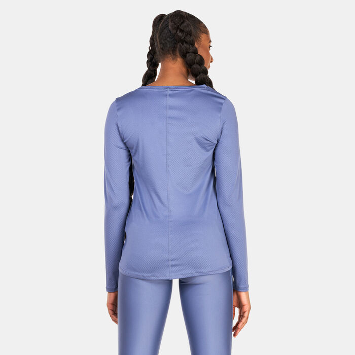 Under Armour Women's HeatGear® Armour Long Sleeve Top Purple Under Armour Women's HeatGear® Armour Long Sleeve Top Purple image number 1