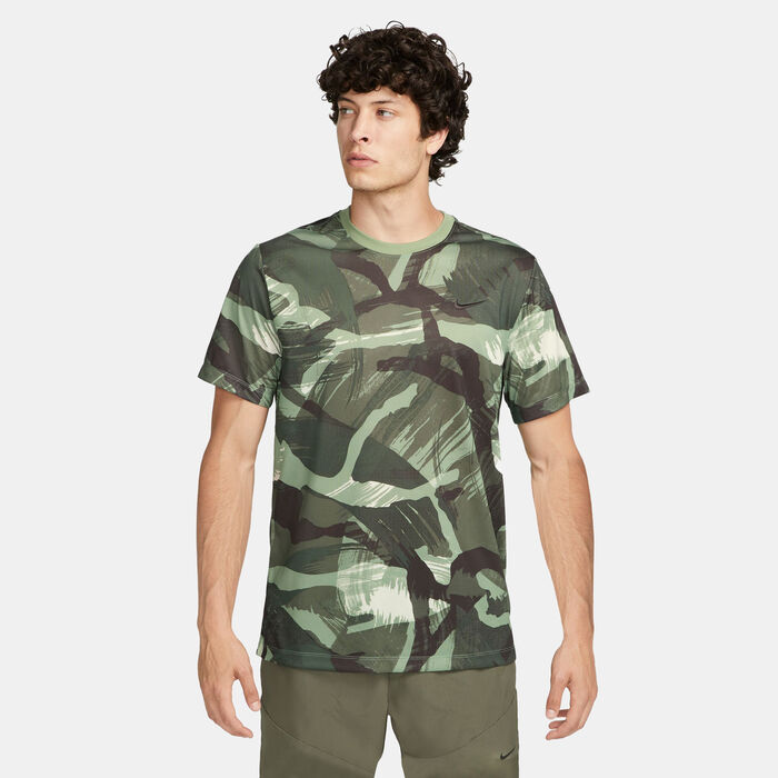 Buy Nike Men s Dri FIT Camo Allover Print T Shirt Green in KSA SSS