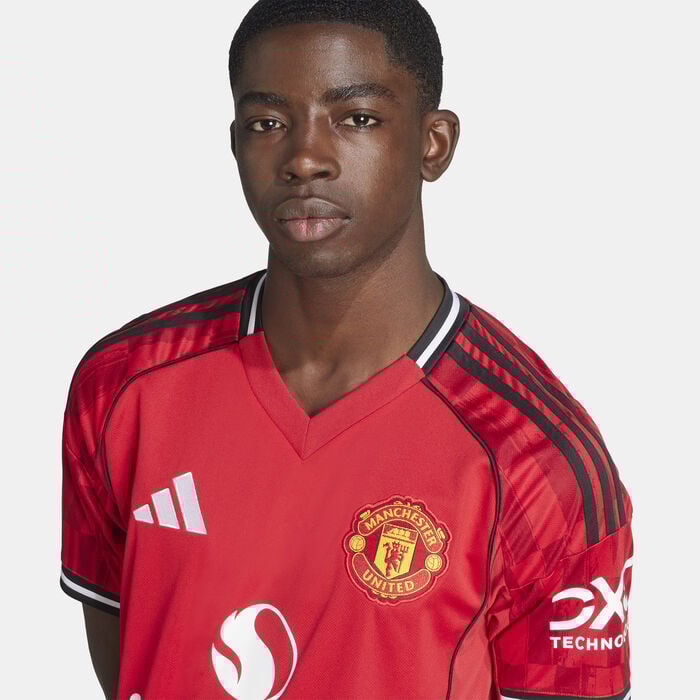 adidas Men's Manchester United 25/26 Home Replica Football Jersey Red adidas Men's Manchester United 25/26 Home Replica Football Jersey Red image number 6