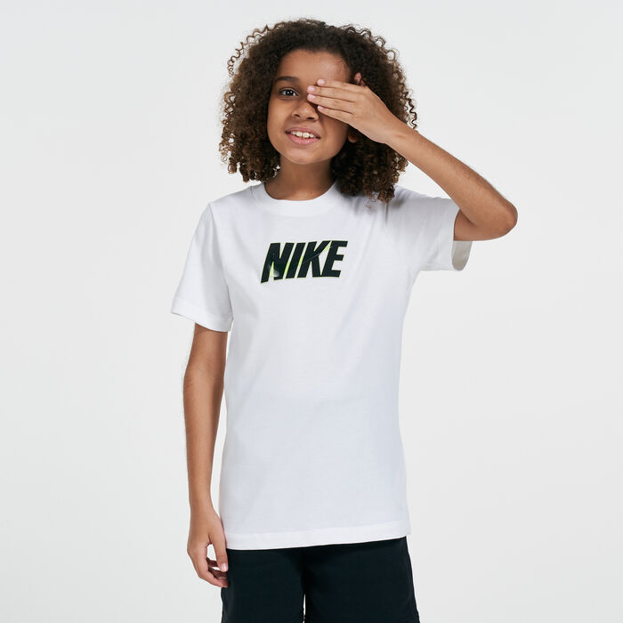 Nike Kids' Sportswear Glow-In-The-Dark T-Shirt (Older Kids) White Nike Kids' Sportswear Glow-In-The-Dark T-Shirt (Older Kids) White image number 0