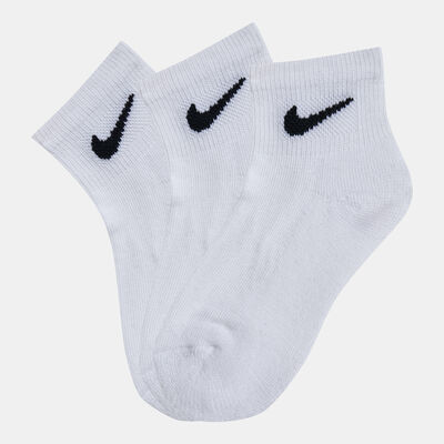 Nike Kids' NHN Basic Quarter Socks (3 Pack) White