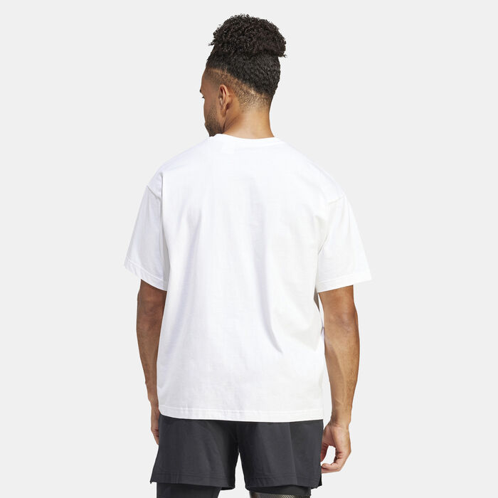 adidas Men's Yoga Printed T-Shirt White adidas Men's Yoga Printed T-Shirt White image number 1
