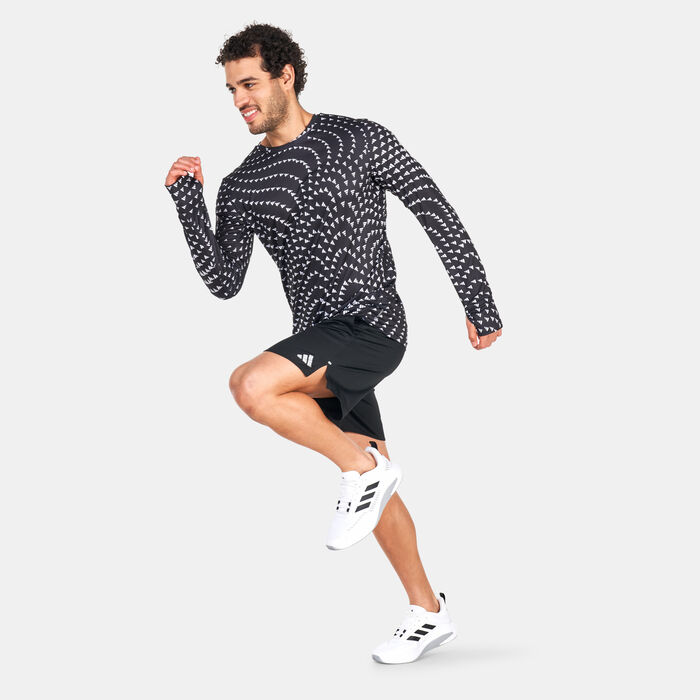 adidas Men's Brand Love Graphic Long Sleeve T-Shirt Black image number 2