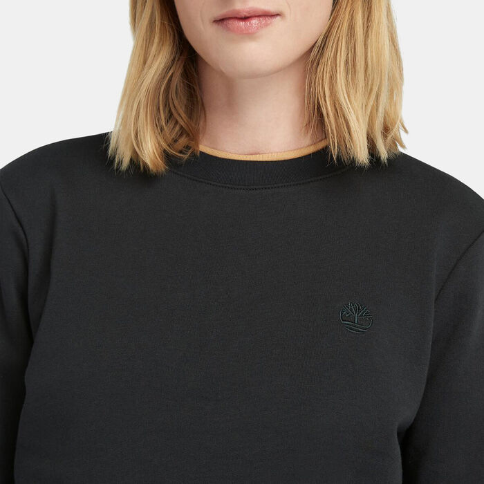 Timberland Women's Brushed Back Sweatshirt Black Timberland Women's Brushed Back Sweatshirt Black image number 3