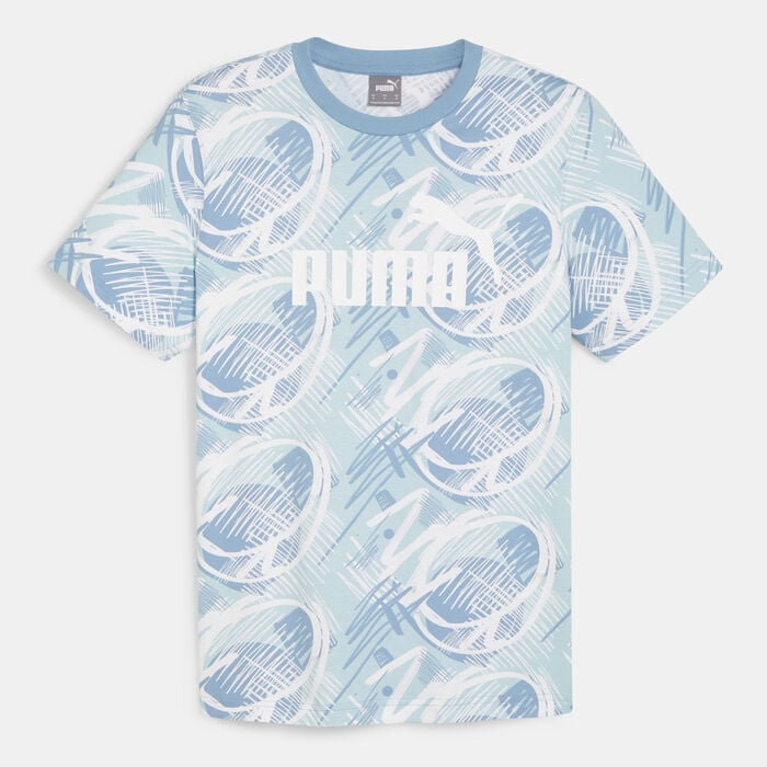 PUMA Men's POWER Allover Print T-Shirt Blue PUMA Men's POWER Allover Print T-Shirt Blue image number 0