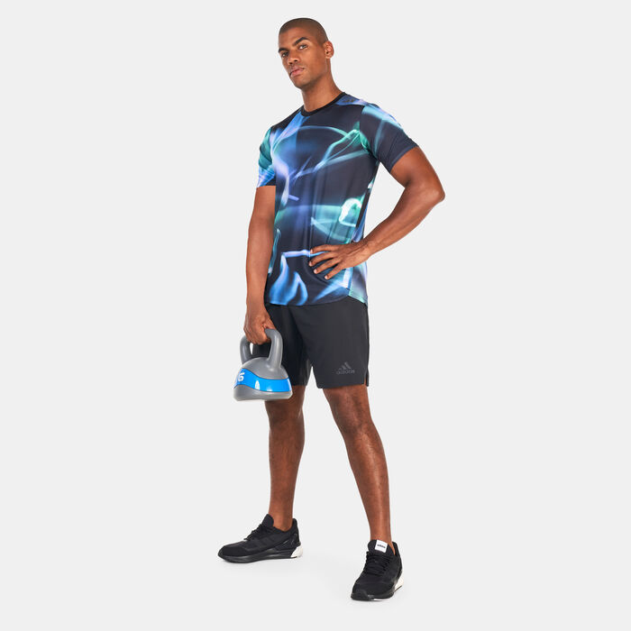 adidas Men’s Designed 4 Training HEAT.RDY Allover Print HIIT T-Shirt Multi-Color adidas Men’s Designed 4 Training HEAT.RDY Allover Print HIIT T-Shirt Multi-Color image number 2