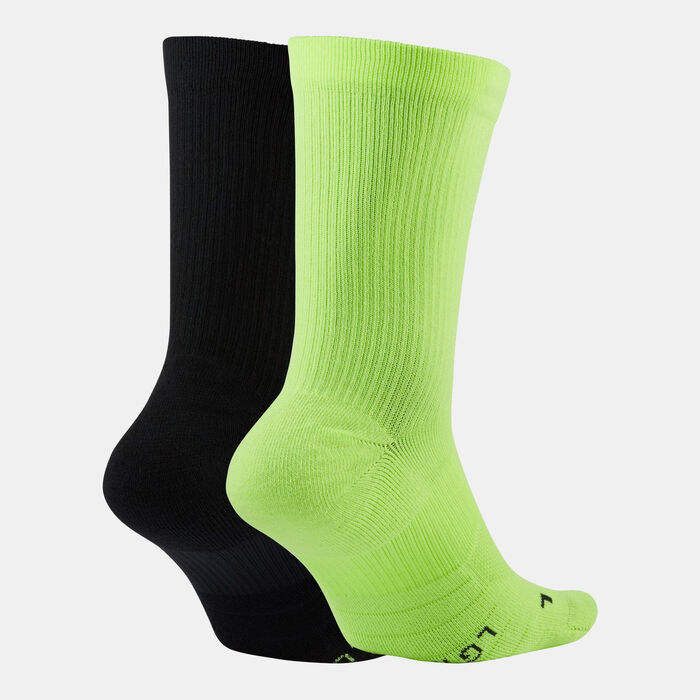 Nike Multiplier Running Crew Socks (2 Pairs) Multi-Color Nike Multiplier Running Crew Socks (2 Pairs) Multi-Color image number 2