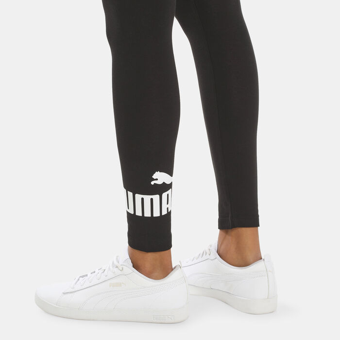 PUMA Women's Essentials Logo Leggings Grey PUMA Women's Essentials Logo Leggings Grey image number 3