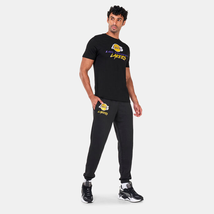 New Era Men's NBA Los Angeles Lakers Script Joggers Black New Era Men's NBA Los Angeles Lakers Script Joggers Black image number 2