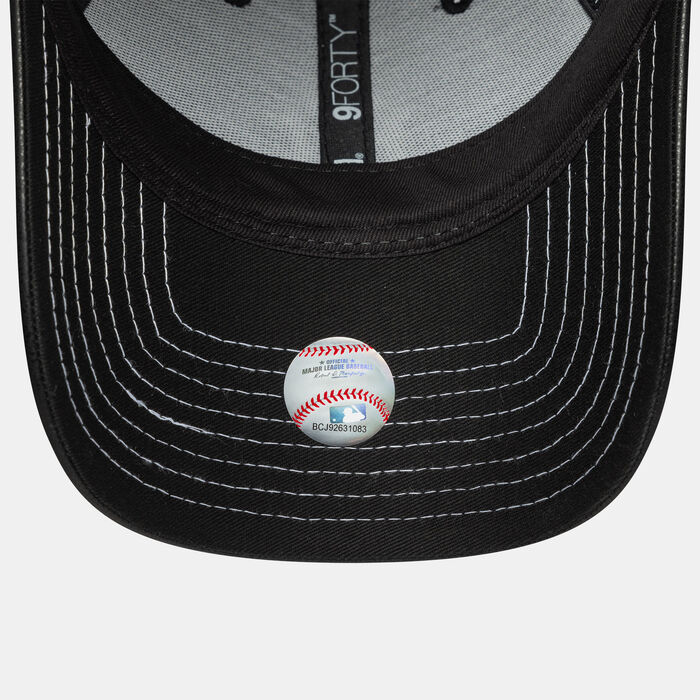 New Era Women's MLB New York Yankees Topstitch PU 9FORTY Cap Black New Era Women's MLB New York Yankees Topstitch PU 9FORTY Cap Black image number 4