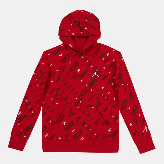 Jordan Kids' Essentials Hybrid French Terry Hoodie Red Jordan Kids' Essentials Hybrid French Terry Hoodie Red image number 0