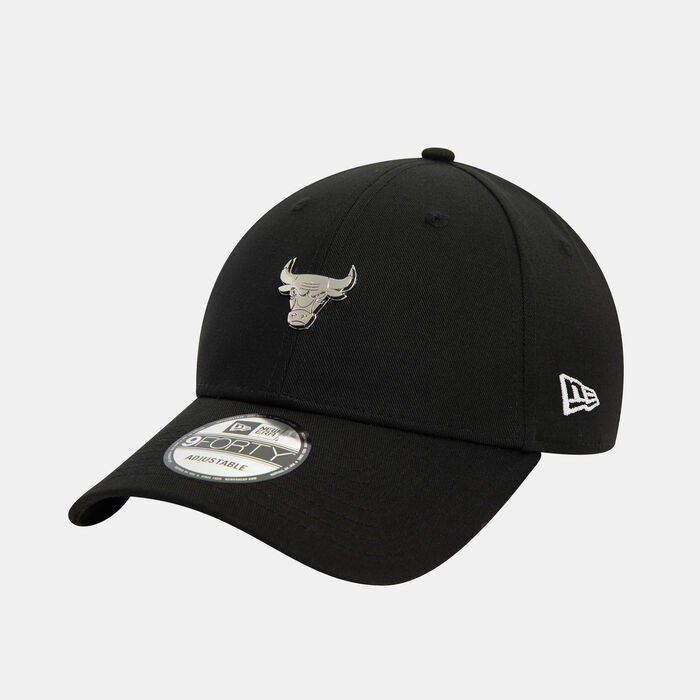 New Era Men's NBA Chicago Bulls Metallic Pin 9FORTY Cap Black image number 2