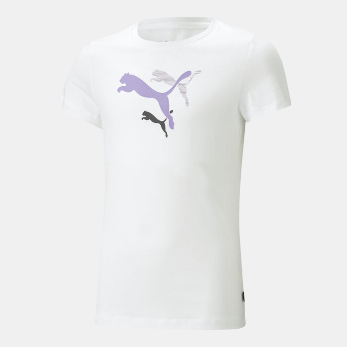 PUMA Kids' Logo Lab Allover Print T-Shirt White PUMA Kids' Logo Lab Allover Print T-Shirt White image number 0