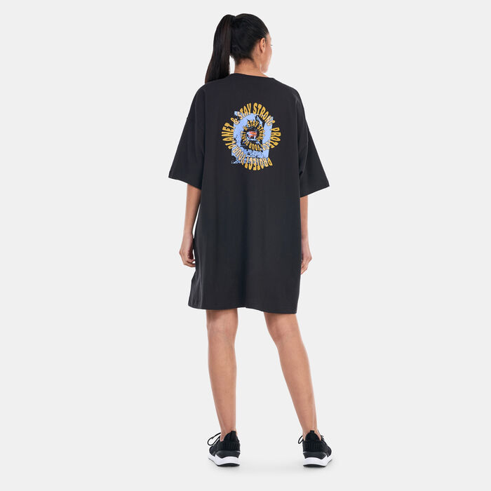 PUMA Women's Downtown Graphic T-Shirt Dress Black image number 1