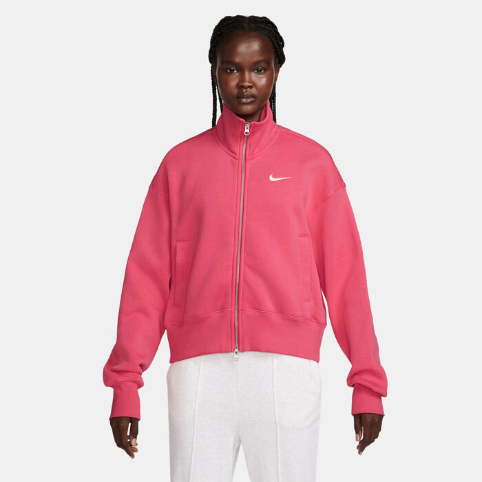 Nike Women's Sportswear Phoenix Fleece Track Jacket Pink Nike Women's Sportswear Phoenix Fleece Track Jacket Pink image number 0