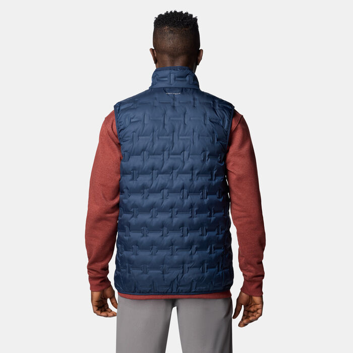 Columbia Men's Delta Ridge II Down Hiking Vest Blue Columbia Men's Delta Ridge II Down Hiking Vest Blue image number 1