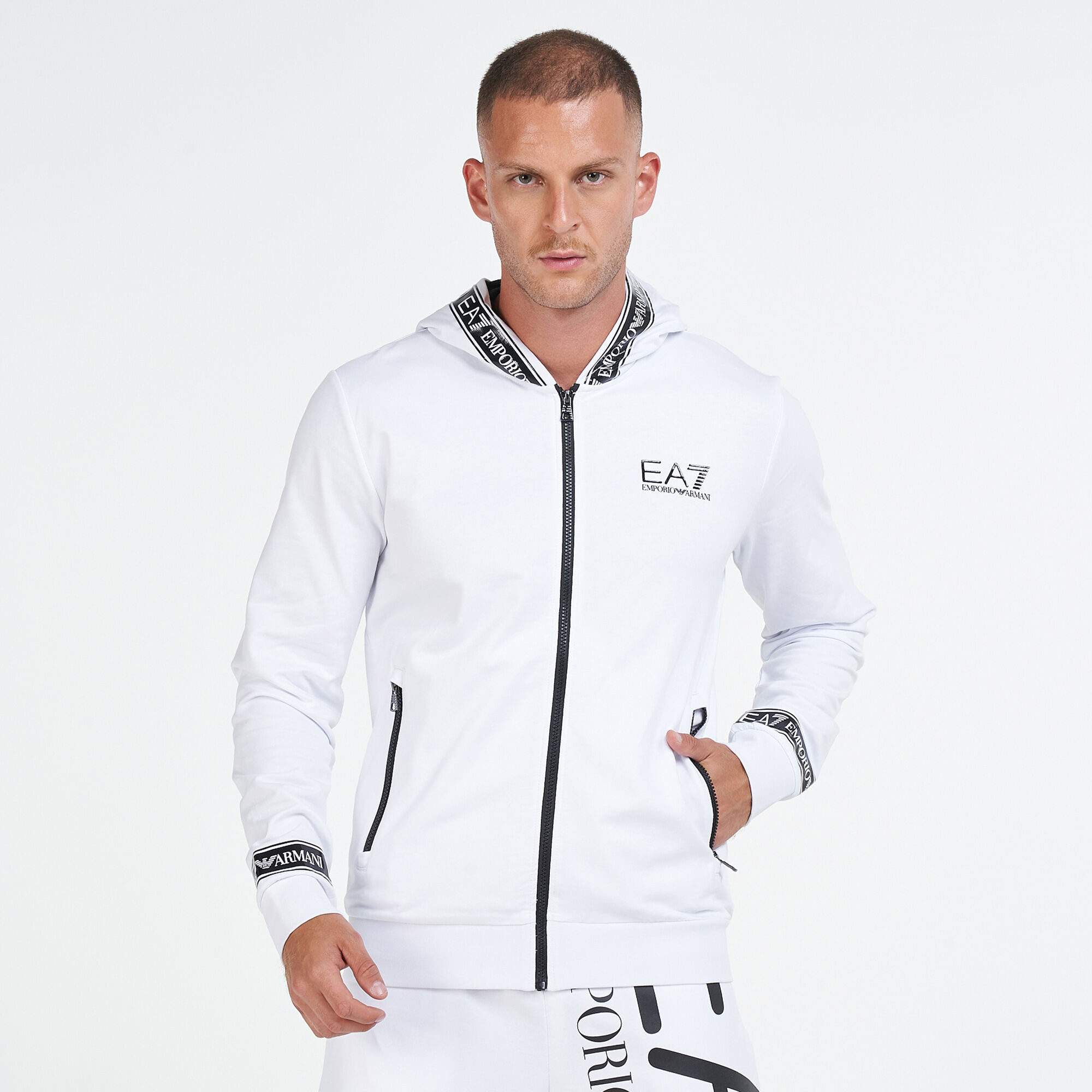 Buy EA7 Emporio Armani Men s Hoodie White in KSA SSS