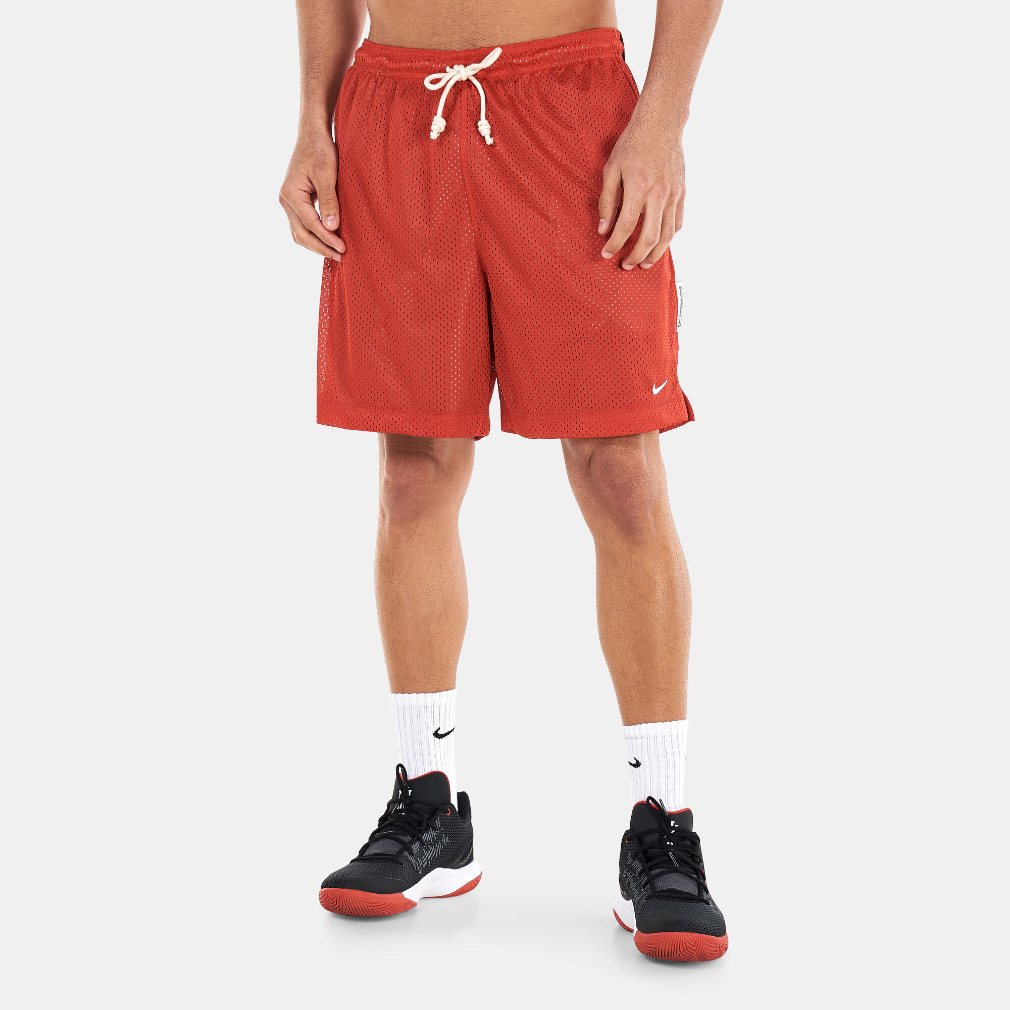 Mens red basketball shorts best sale