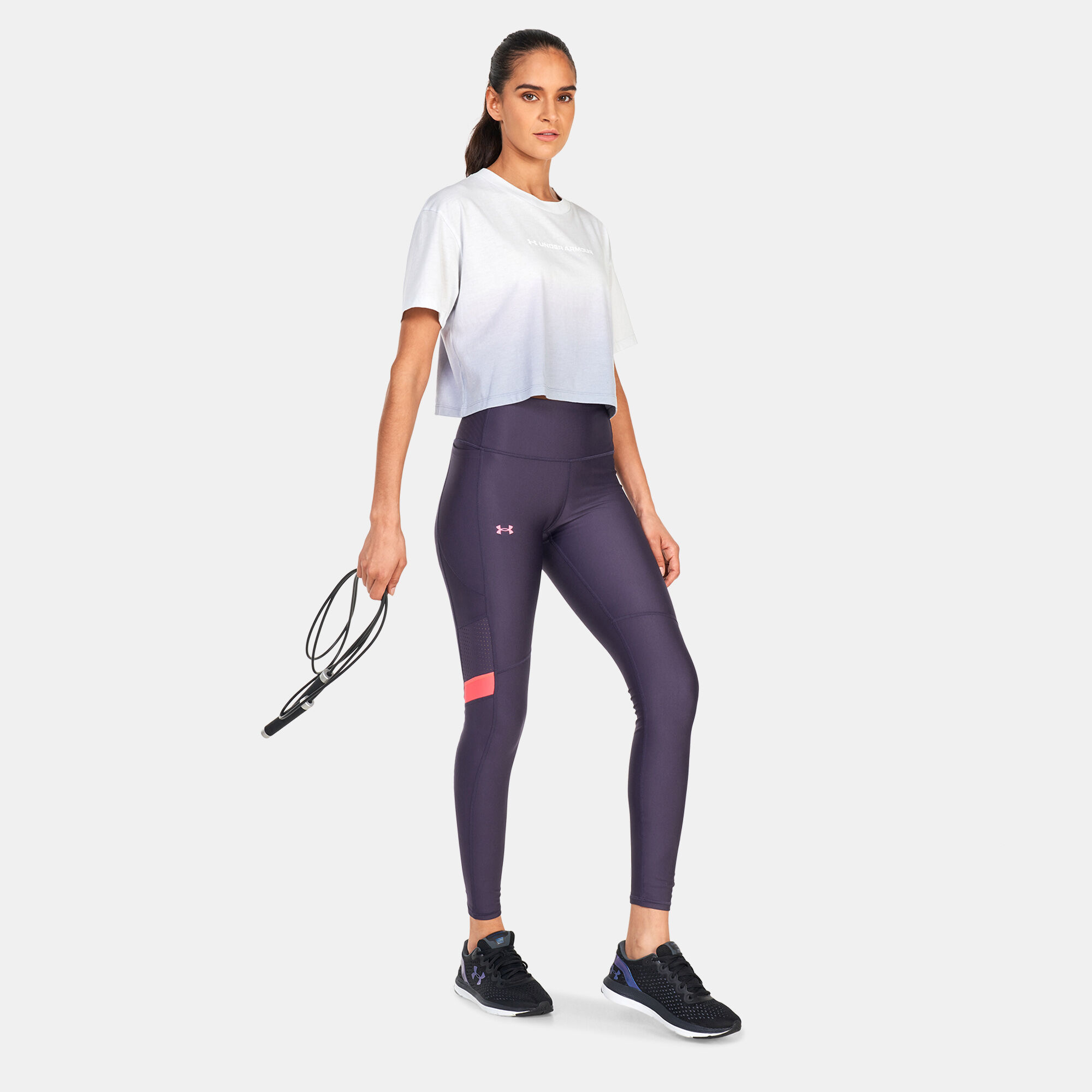 Women s Armour Mesh Panel Leggings
