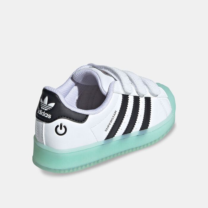 adidas Originals Kids' Superstar LED Lights Shoes White image number 2