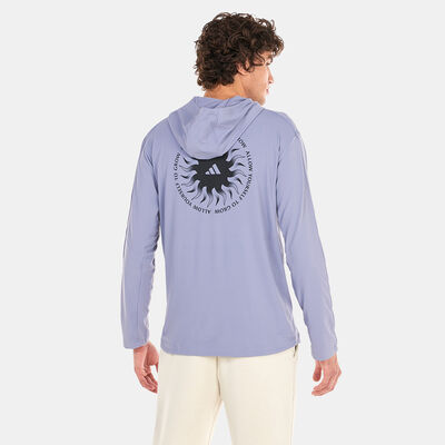 adidas Men's Yoga Graphic Training Hoodie Grey