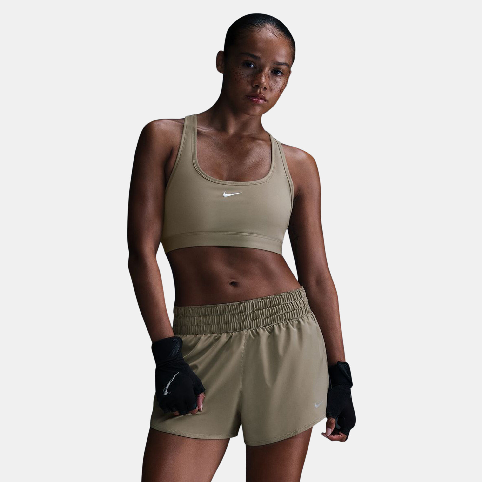 nike beige sports bra