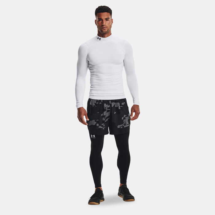 Under Armour Men's UA ColdGear® Compression Mock T-Shirt White Under Armour Men's UA ColdGear® Compression Mock T-Shirt White image number 2