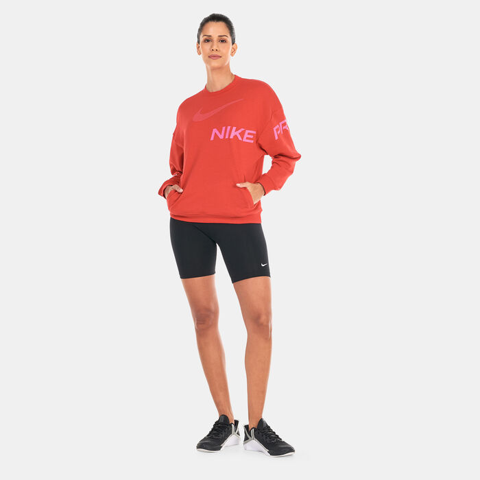 Nike Women's Dri-FIT Get Fit Graphic Crew Sweatshirt Red image number 2