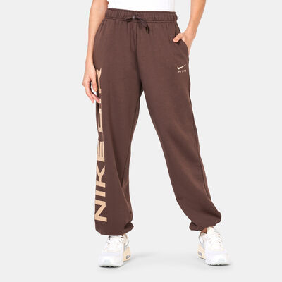 Nike Women's Sportswear Air Fleece High-Rise Sweatpants Brown
