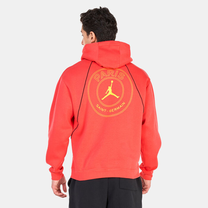 Jordan Men's Paris Saint-Germain Fleece Hoodie Red Jordan Men's Paris Saint-Germain Fleece Hoodie Red image number 1