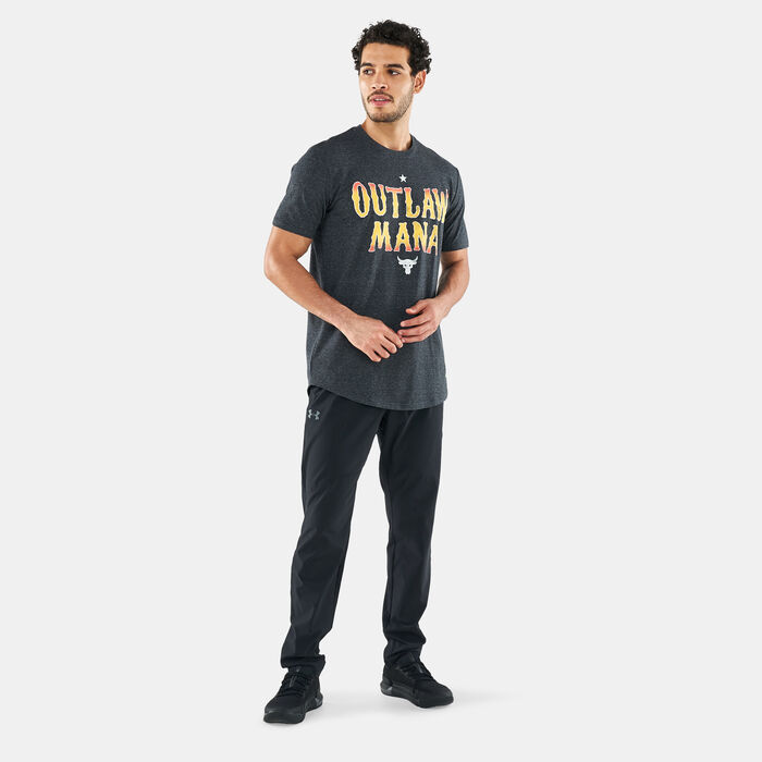 Under Armour Men's UA Project Rock Outlaw T-Shirt Black Under Armour Men's UA Project Rock Outlaw T-Shirt Black image number 2