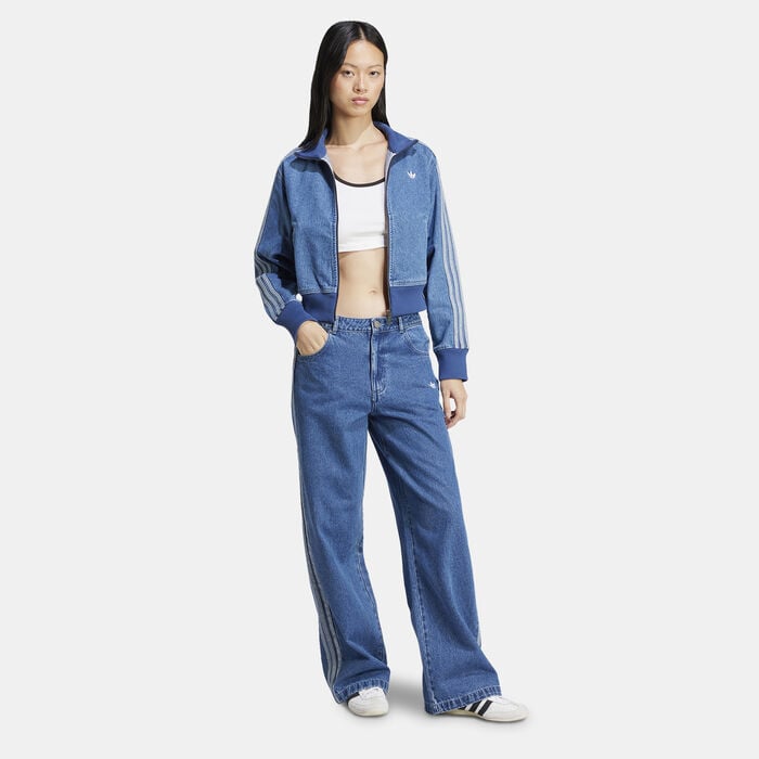 adidas Originals Women's Adicolor Denim 3-Stripes Track Pants Blue adidas Originals Women's Adicolor Denim 3-Stripes Track Pants Blue image number 2